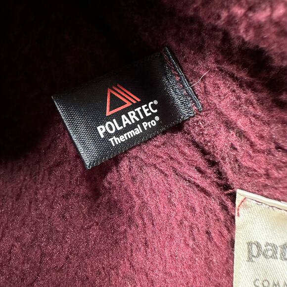 Patagonia Sweater Womens Large Burgundy Re-Tool Snap-T Fleece Pullover Outdoor - Picture 5 of 8